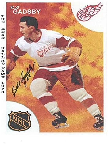 BİLL GADSBY, Detroit Red Wings Onur Listesi 1970 Kartını İmzaladı (4) - İmzalı NHL Fotoğrafları