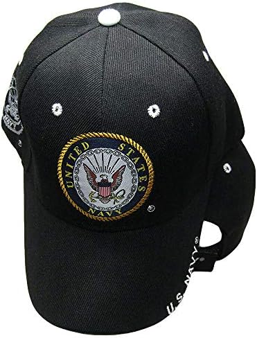 Ticaret Rüzgarları Amerika Birleşik Devletleri Donanması Amblemi ABD Donanması Faturada Siyah Gölge İşlemeli Kap Şapka