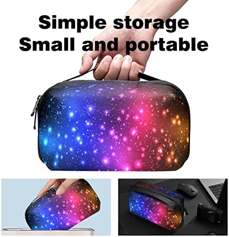 Su geçirmez Kozmetik Çantaları, Renkli Parlaklık Yıldızlı Gökyüzü Galaxy Seyahat Kozmetik Çantaları, Çok Fonksiyonlu Taşınabilir