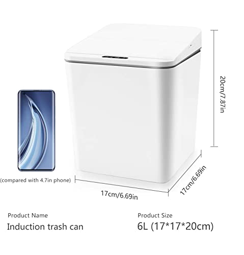 Scuvleos Şarj Edilebilir Otomatik Algılama Masaüstü çöp kutusu Kutusu Şekli Mini çöp kutusu kapaklı, sensörlü çöp kovası