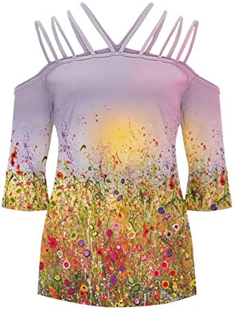 Moda Kısa Kollu Pamuklu Grafik Kravat Boya Tatil Şükran Günü Rahat Üst Gömlek Kadınlar için Sonbahar Yaz Ekip Boyun Tee D3