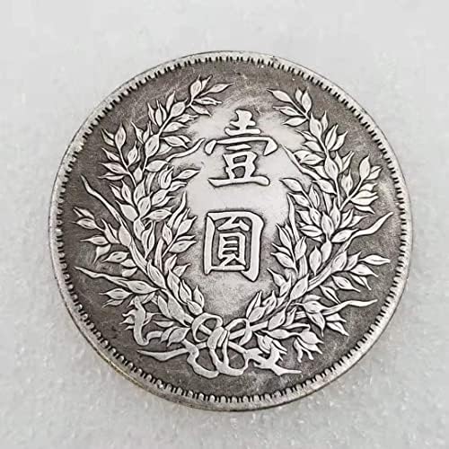 Antika El Sanatları Yuan Datou Küçük İmzalı Baskı hatıra parası Gümüş Dolar Zanaat 0260