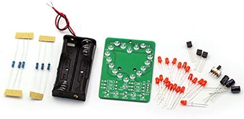 Taidacent Kalp Aşk Şekli Su yanıp sönen ışık Kiti DIY Led Lamba Elektronik Kiti Kaynak Eğitimi için Eğitim