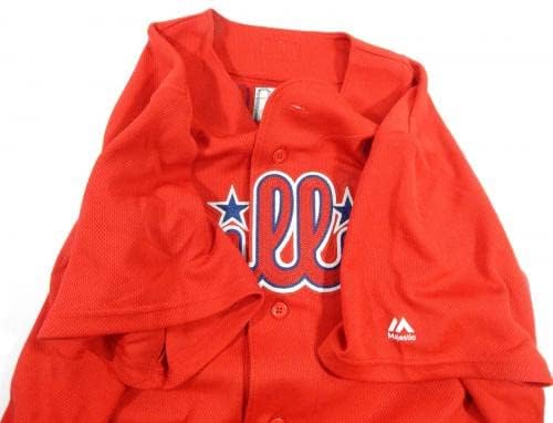 Philadelphia Phillies Kyle Dohy 39 Oyun Kullanılmış Kırmızı Forma E ST BP L DP43671 - Oyun Kullanılmış MLB Formaları