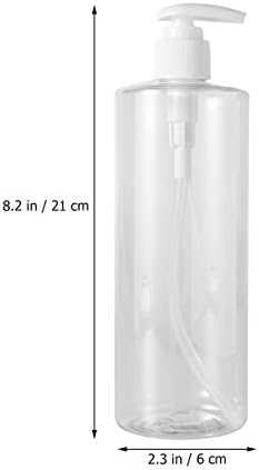 DOITOOL pompalı dağıtıcı Şişeleri, 3 ADET 500ml Şeffaf Duş Jeli Basın pompa şişesi Boş Alt Ambalaj Şişesi Yeniden Kullanılabilir