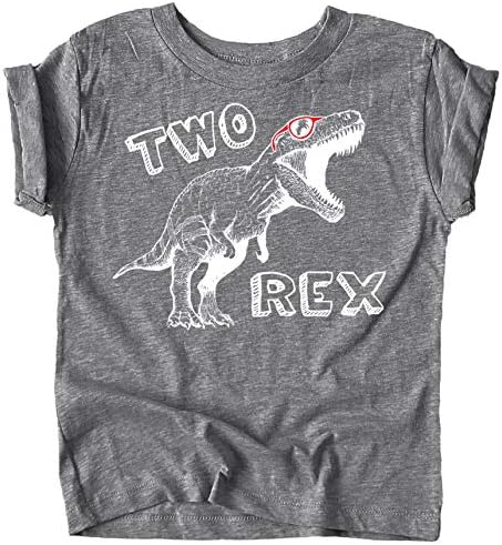 Zeytin Seviyor Elma İki Rex Dinozor 2nd Doğum Günü T-Shirt Bebek Kız ve Erkek İkinci Doğum Günü Kıyafeti