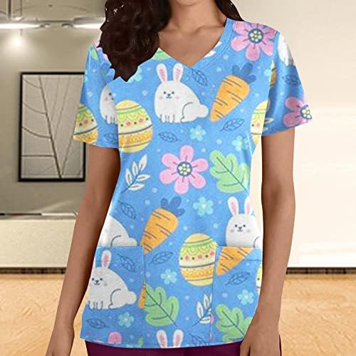 Bayanlar Kısa Kollu V Boyun Çiçek Grafik Fırçalayın Sevimli Hayvan Kostümleri Cosplay Temel Üst Gömlek Bluz Genç Kızlar için