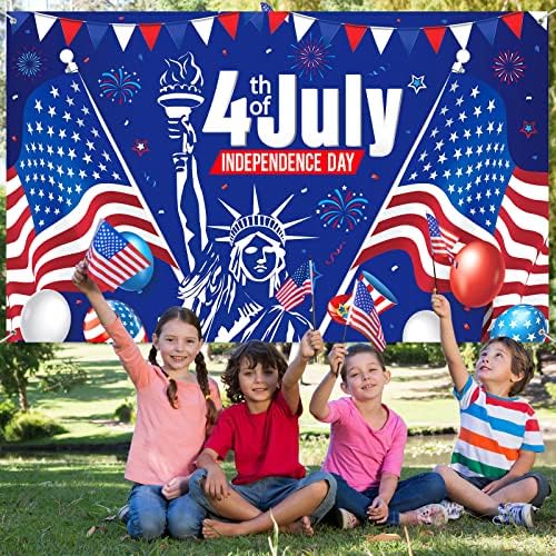 Frienda Mutlu 4 Temmuz Zemin Afiş Bağımsızlık Günü Arka Plan Amerikan Bayrağı özgürlük heykeli Zemin Vatansever Parti Fotoğraf