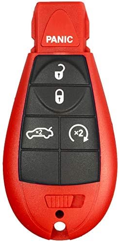 1 Yeni Kırmızı 5 Düğmeler Anahtarsız Giriş Uzaktan Başlangıç Araba Anahtarı Fob M3N5WY783X IYZ-C01C Challenger Şarj Durango