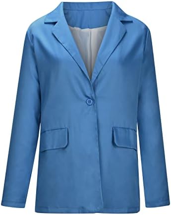Ruzıyoog kadın Resmi Blazers Casual Kısa / Uzun Kollu Açık Ön Ofis Iş Ceketleri Yaka Yaka Düğmesi Mont Blazer