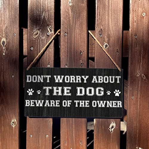 Köpek İşareti Hediye Çiftlik Evi dikkat Köpek Hakkında Endişelenmeyin Sahibine dikkat Ahşap Asılı İşareti Plak Rustik Duvar