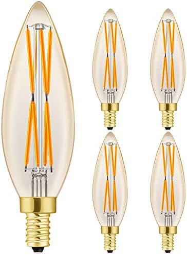 E12 Edison 8 W LED Ampul, 100 watt Eşdeğer Şamdan Kısılabilir Avize ampuller 2500 K Amber Sıcak Beyaz Temizle 800lm E12 Vintage