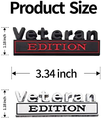 2'li Paket Veteran Edition Araba Rozetleri, Veteran Edition Araba Çıkartma Logosu, Araba Kamyon Çıkartmaları, Erkek Çamurluk