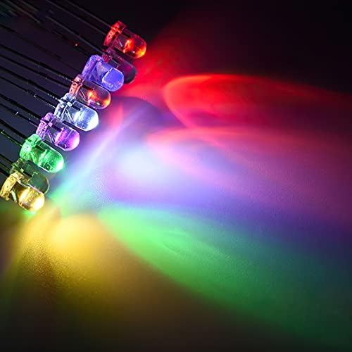 LED Ampul (Beyaz 60 Derece) 120 Adet 3mm yüksek Parlaklık LED Şeffaf LED ışık yayan Diyotlar Ampul LED Lamba, 3mm Yuvarlak