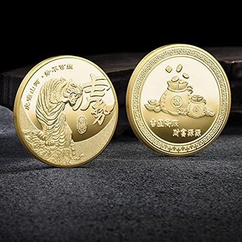 Hatıra parası Altın Kaplama Gümüş Kaplan Yılı hatıra madalyası Şanslı Cryptocurrency 2021 Sınırlı Sayıda Toplayıcı Sikke