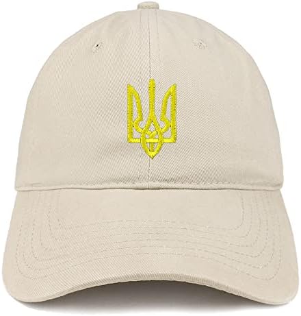 Trendy Giyim Mağazası Ukrayna Ulusal Sembol İşlemeli Düşük Profilli Yumuşak Pamuklu beyzbol Şapkası