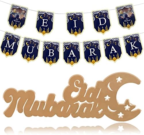 Ahşap İslam Masa Dekorları Eid Mubarak İşareti Eid Mubarak Ev Dekorasyon Ramazan Kareem Ramazan Mübarek İşareti Ahşap Mektup