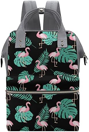 FunnyStar Sevimli Retro Flamingo Baskılı Bebek Bezi Çantası Bebek Sırt Çantası Nappy Çantalar Su Geçirmez seyahat omuz çantası
