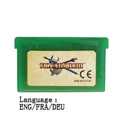ROMGame 32 Bit El Konsolu video oyunu Kartuş Kartı Yangın Amblemi Eng / Fra / Deu Dil Ab Versiyonu Yeşil kabuk