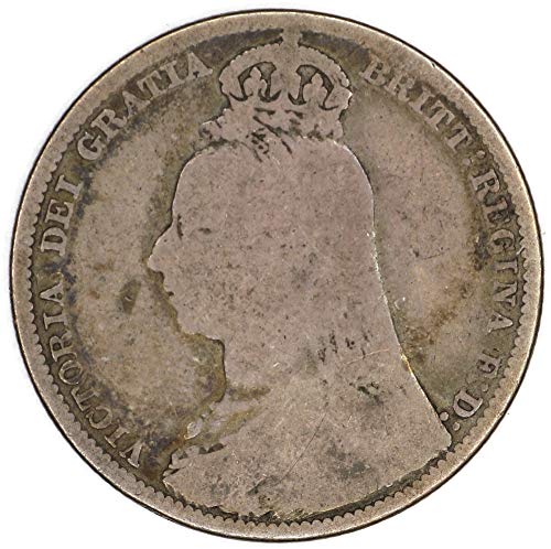 1889 İNGİLTERE Büyük Britanya Kraliçesi Victoria Sola Dönük KM 774 Şilin FUARI