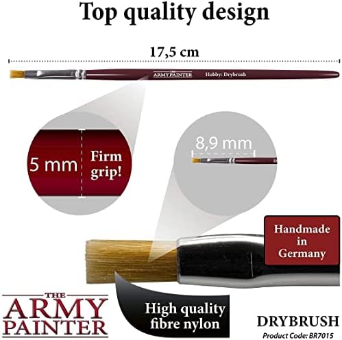 Ordu Ressam Fırçası: 3 adet Kuru Fırça - Sentetik Naylon Saçlı Hobi Minyatür Model Boya Fırçası Seti-Minyatür Boyama için