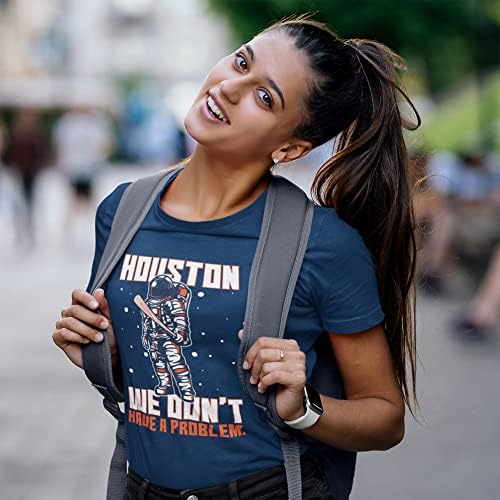 Arzulu Mürekkep H-Town Astronot yok bir Sorun Beyzbol Hayranları Klasik Dri Güç Yetişkin T-Shirt