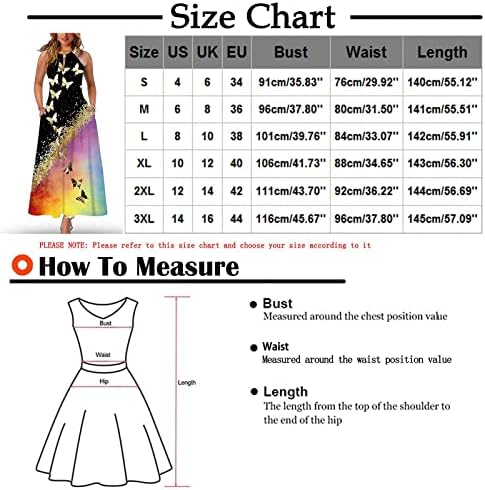 Kadın Yaz Modası 2023, Kadın Rahat Seksi uzun elbise Yuvarlak Boyun Halter Düğme Baskı Elbise