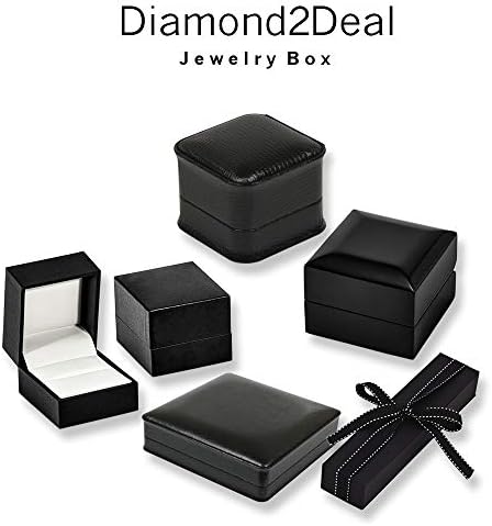 Diamond2Deal Bejeweled DESİRE Kırmızı Kutu w / Yüzük Pedi Biblo Kutusu Lüks