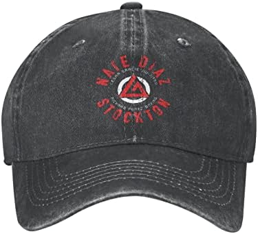 COMİCPARK Nate Diaz Logo şoför şapkası, Ayarlanabilir Araba beyzbol şapkası Retro Yıkanmış Casquette Erkekler Kadınlar için