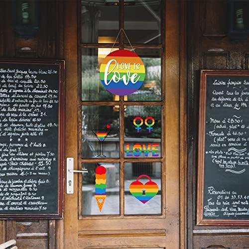 Balina Gökkuşağı Ahşap Asılı İşareti Eşcinsel Gurur Aşk Aşk Kapı İşareti Dekorasyon LGBTQ Ahşap Çelenk İşareti Kapı Askısı
