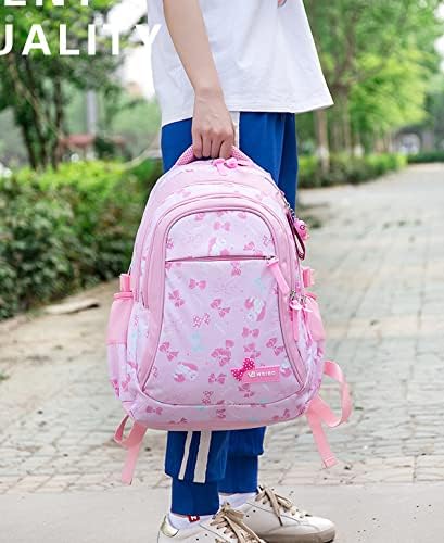 Cicilin okul sırt çantası Seti İlköğretim Okulu Öğrenci Okul Çantalarını Öğle Yemeği Çantası ve Kalem Kutusu Pembe