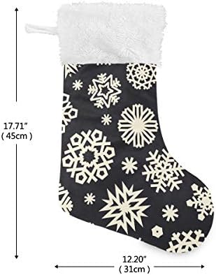 ALAZA Noel Çorap Noel Kar Taneleri Klasik Kişiselleştirilmiş Büyük Çorap Süslemeleri Aile Tatil Sezonu için Parti Dekor 1