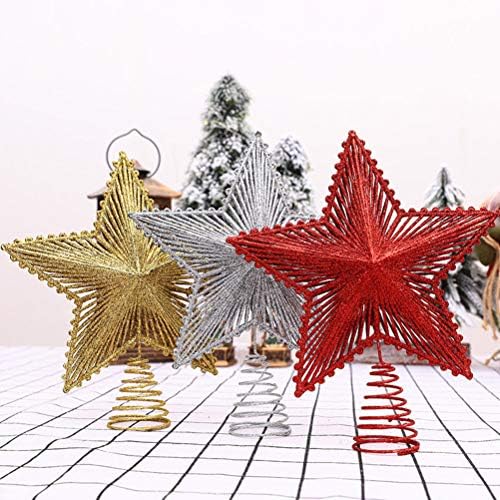 2 adet Köpüklü Noel Ağacı Topper Oymak Yıldız Noel Dekor Parti Malzemeleri Noel Süslemeleri Hediyeler Süsler