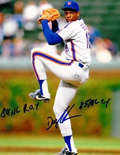 DOC GOODEN NEW YORK METS 1984 NL ROY / 1985 NL CY EYLEM İMZALI 8x10-İmzalı MLB Fotoğrafları