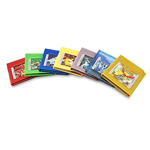2023 Gelişmiş Pokeemon Gameboy Renkli Oyun Kartuşu Koleksiyonu 7'li Paket (Yeşil, Mavi, Kırmızı, Sarı, Altın, Kristal, Gümüş)