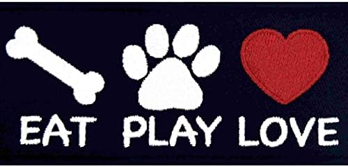 Yemek Oyun Aşk Köpek Lover için Hizmet Köpek Yama İşlemeli Yelek / Koşum Rozeti Raptiye Kanca ve Döngü Amblemi