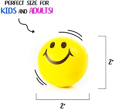 Neliblu 2 Toplu Stres Topları-Çocuklar için Mini Sıkma Topları-Emoji Squishy Topları-Parti İyilik Mutlu Stres Topu-Anksiyete,