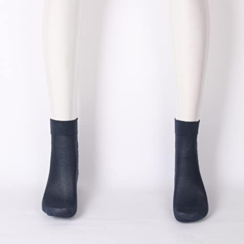 TiaoBug 5 Pairs Erkek Yaz Şeffaf Çorap Ultra ince Elbise Çorap İpek Orta tüp iş çorabı