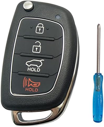 Katlanır Yedek Anahtar Fob Kapak Kılıf için fit 2013-2019 Hyundai Sonata Santa Fe Anahtarsız Giriş uzaktan kumandalı anahtar