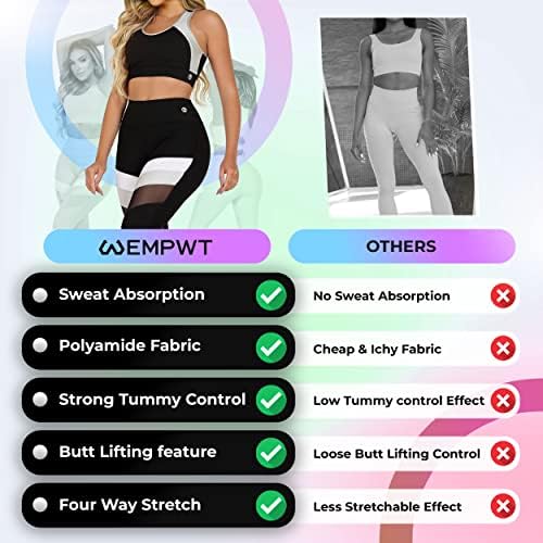 EMPWT kadın Egzersiz Kıyafeti 2 Parça / Nervürlü Dikişsiz Doku Yüksek Bel Tayt / Spor Sutyeni Yoga ve Egzersiz Setleri Kadınlar