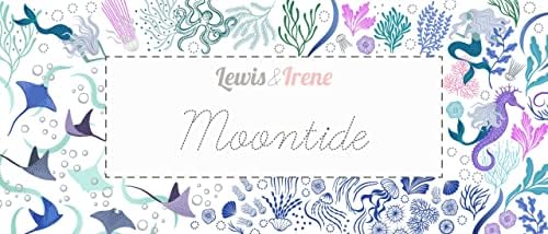 Lewis & Irene Moontide Kumaş Koleksiyonu Dijital Baskı Ombre Dalgalar Mavi A619. 2 Premium %100 % pamuk yorgan Dükkanı Kaliteli