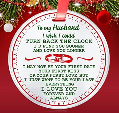 Zarif Şef Koca Karımdan Hediyeler-Kocama Keşke Saati Geri Çevirebilseydim Noel Süsü - Koca için X Mas Dekorasyon Hediye fikri-3