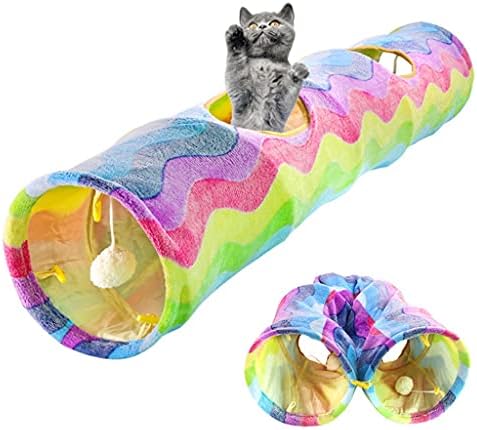 MGWYE Interaktif Kediler Oyuncaklar Katlanabilir Kediler Tünel Tüp Oyuncaklar Kediler ıçin Yavru Eğitim Pet Oyuncak Tavşan