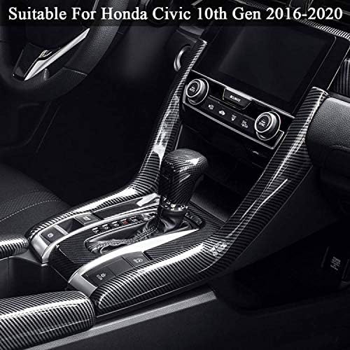 XHQ için 10th Gen Honda Civic -2021 Vites Paneli Kapak Trim ABS Plastik Malzeme Dişli panel dekorasyon Karbon Fiber Aksesuar