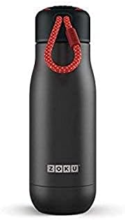 Zoku 750 ml içme şişesi, Paslanmaz Çelik, Siyah, 8 x 8 x 28,2 cm