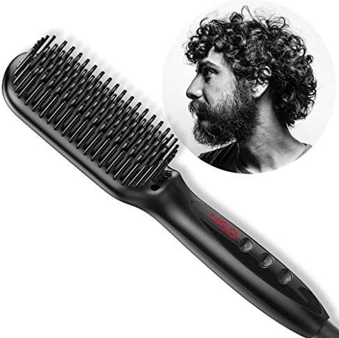 Saç Düzleştirici Fırça, Erkekler için Sakal Düzleştirici, Doğrultma Ütüler Anti haşlanma özelliği ve sıcaklık kilidi fonksiyonu