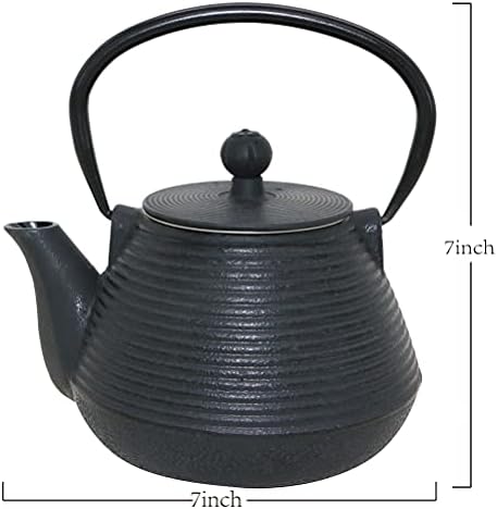 REONG Dökme Demir demlik, çaydanlık, Paslanmaz Çelik Demlik, Emaye kaplama iç, 32 Ons (0.95 L)