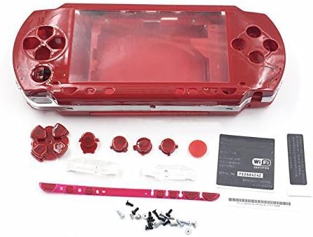 Sony PSP 1000 1001 için Düğmeler Tornavidalar ile Konut Case Shell-Kırmızı