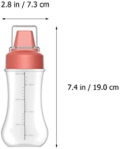 Angoily sıkılabilir şişe Sos sıkılabilir şişeler Ölçekli 3 adet 350 ml Plastik Fışkırtma Şişeleri Ketçap için Çeşni Dağıtıcı