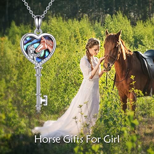 YFN At Kolye Kolye Gümüş Kız At Hediye Kadınlar Kızlar İçin
